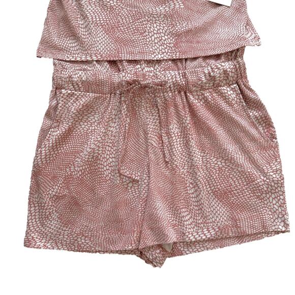 H by Halston Romper Ash Rose Sleeveless V-Neck Pockets Cotton Romper Size XS NEW - Picture 4 of 12